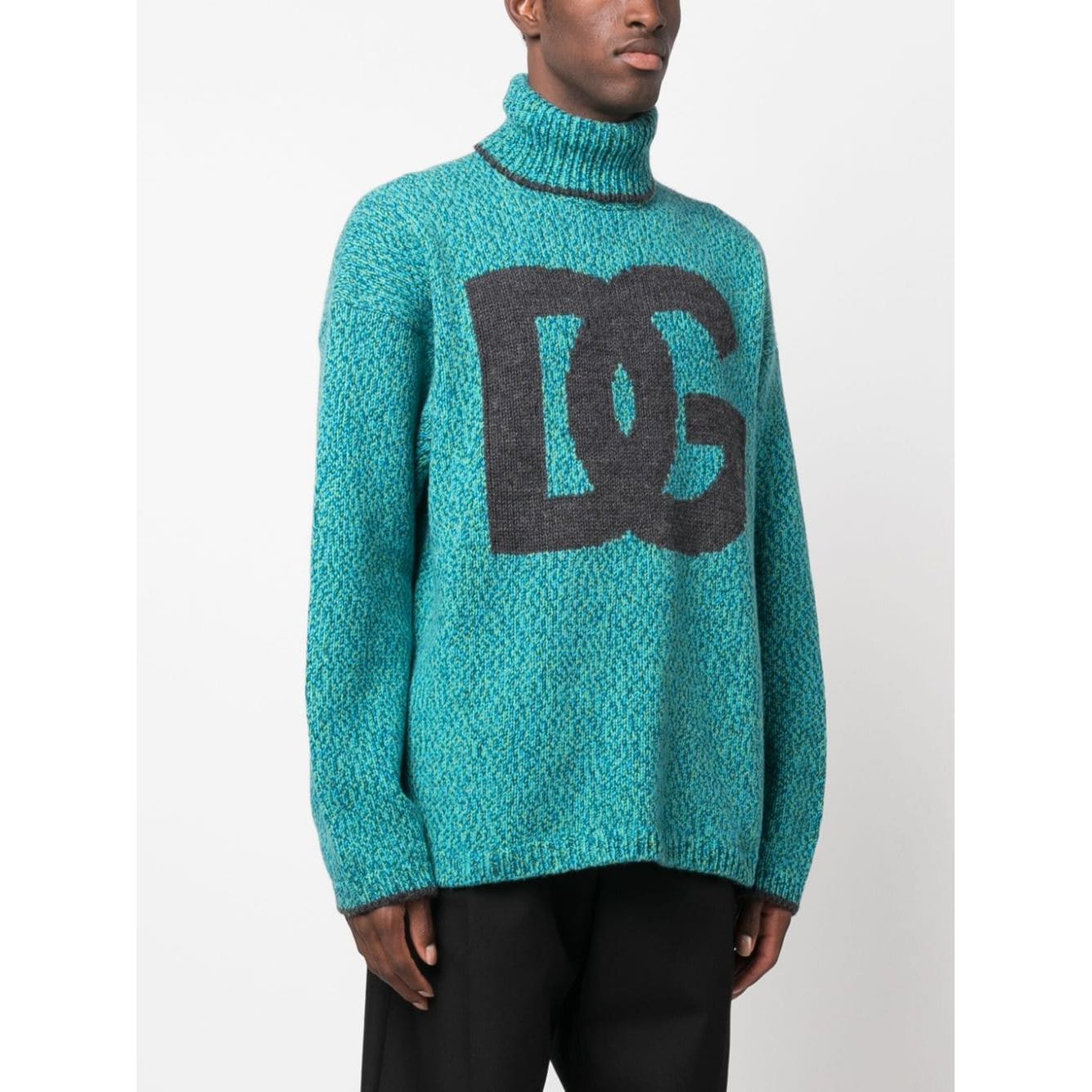 Dolce & Gabbana intarsia-knit logo jumper Topwear