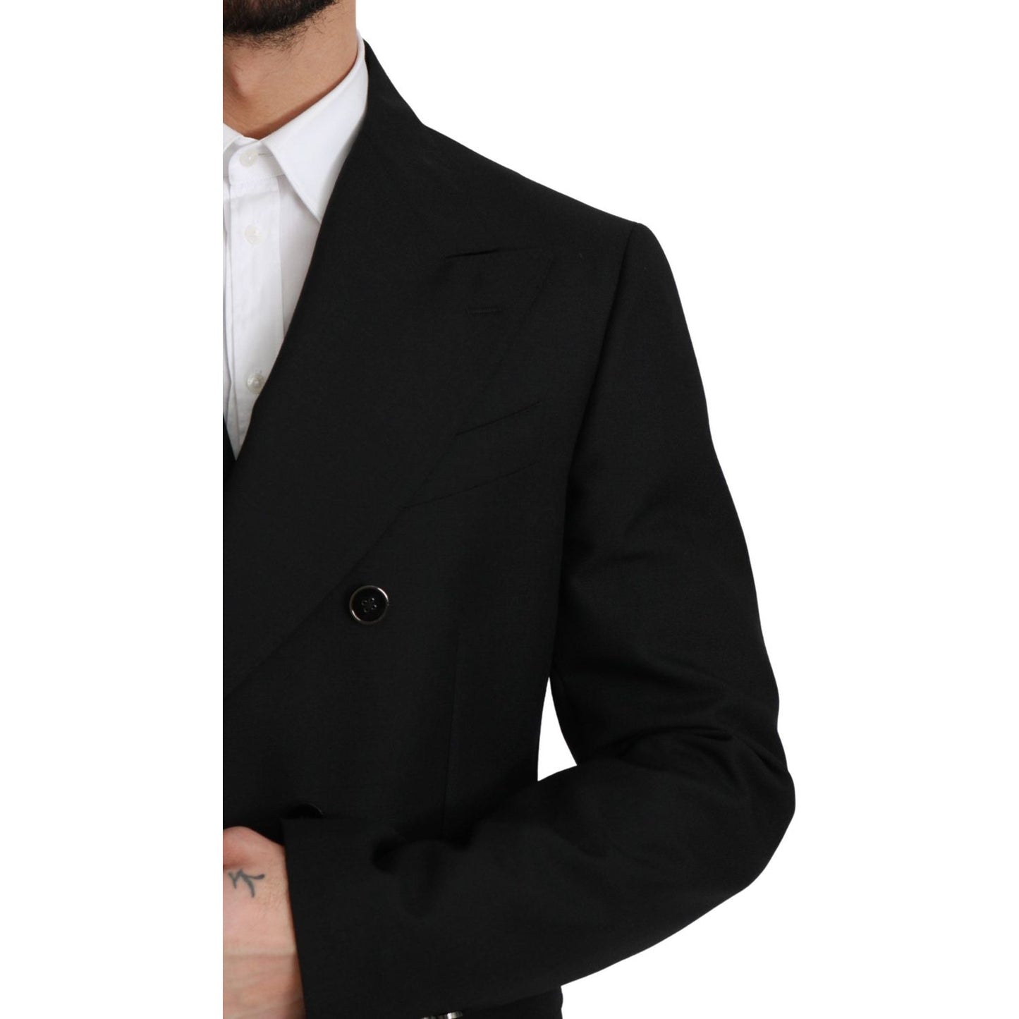Dolce & Gabbana Elegant Black Slim Fit Formal Blazer Dolce & Gabbana Black