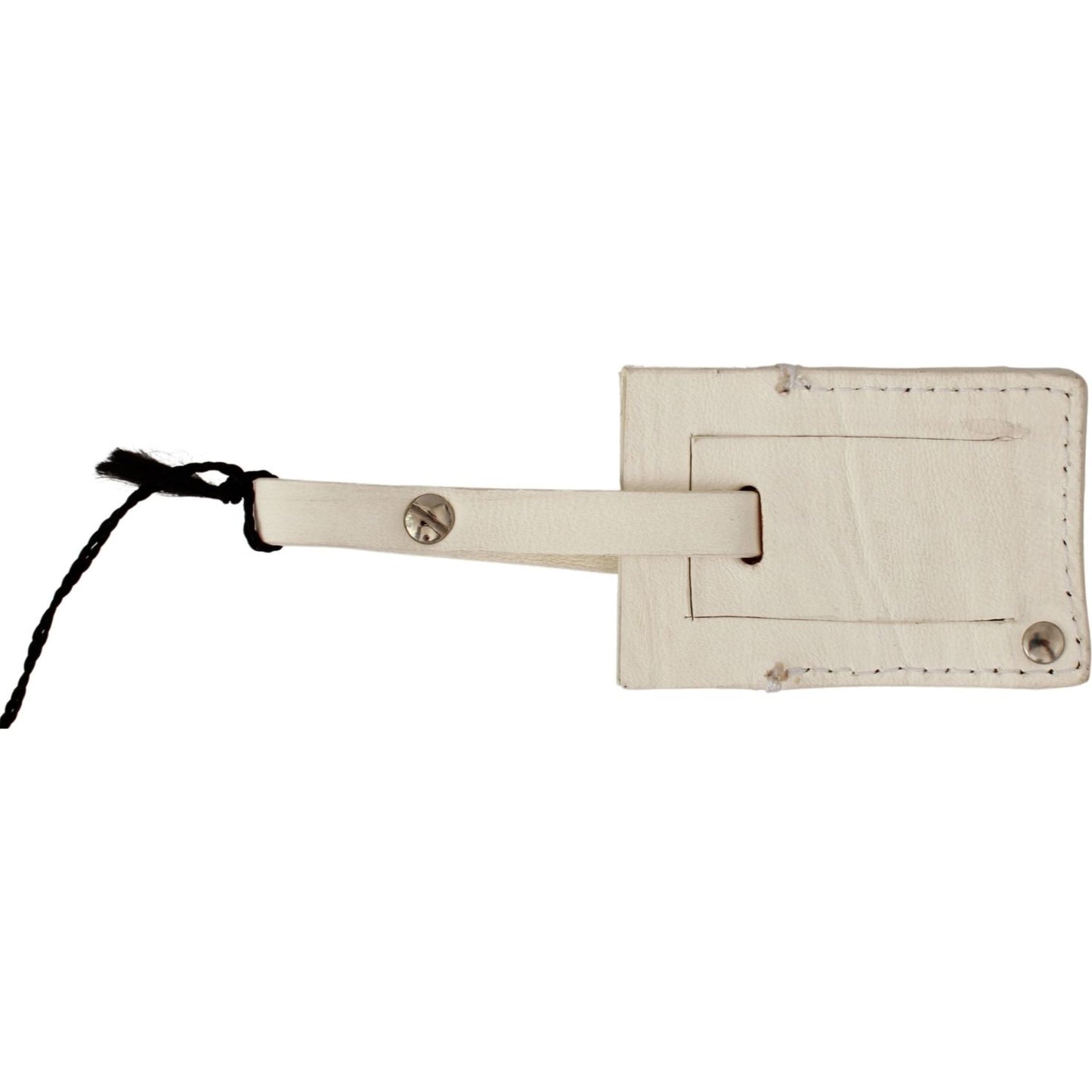 GF Ferre Beige Luggage Tag Branded Leather Patterned Keychain SMY7052