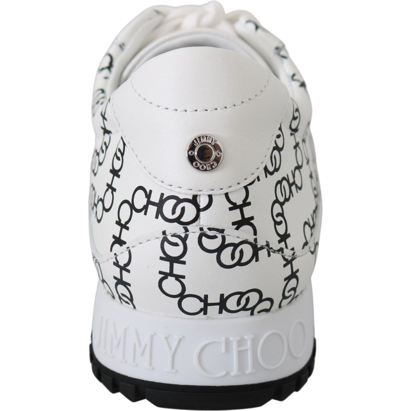 Jimmy Choo Elegant Monochrome Leather Sneakers 194611097150