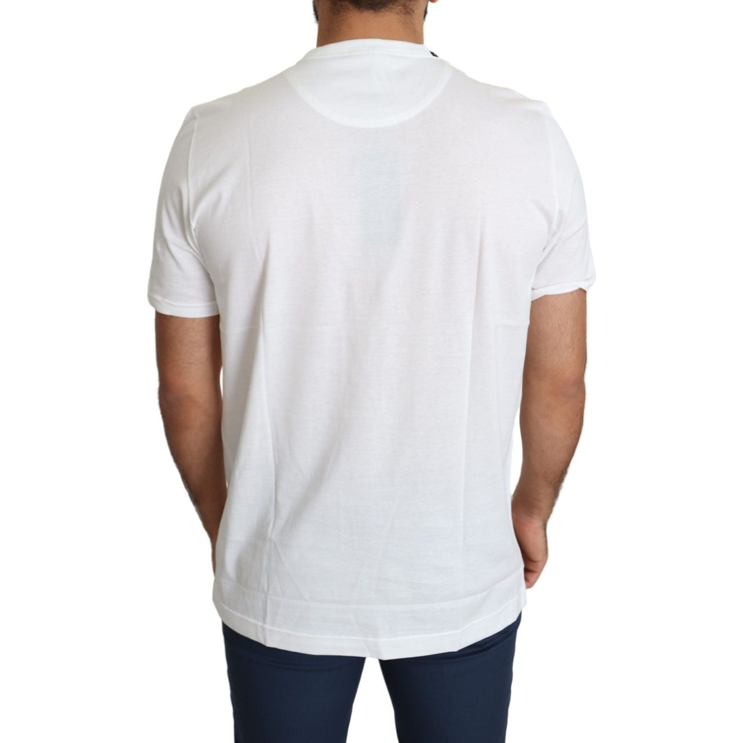 Dolce & Gabbana Romantic Heart Print Crew Neck Tee Dolce & Gabbana Light Gray