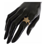 Nialaya Star Gold 925 Silver Womens Clear Ring SIG19103-54