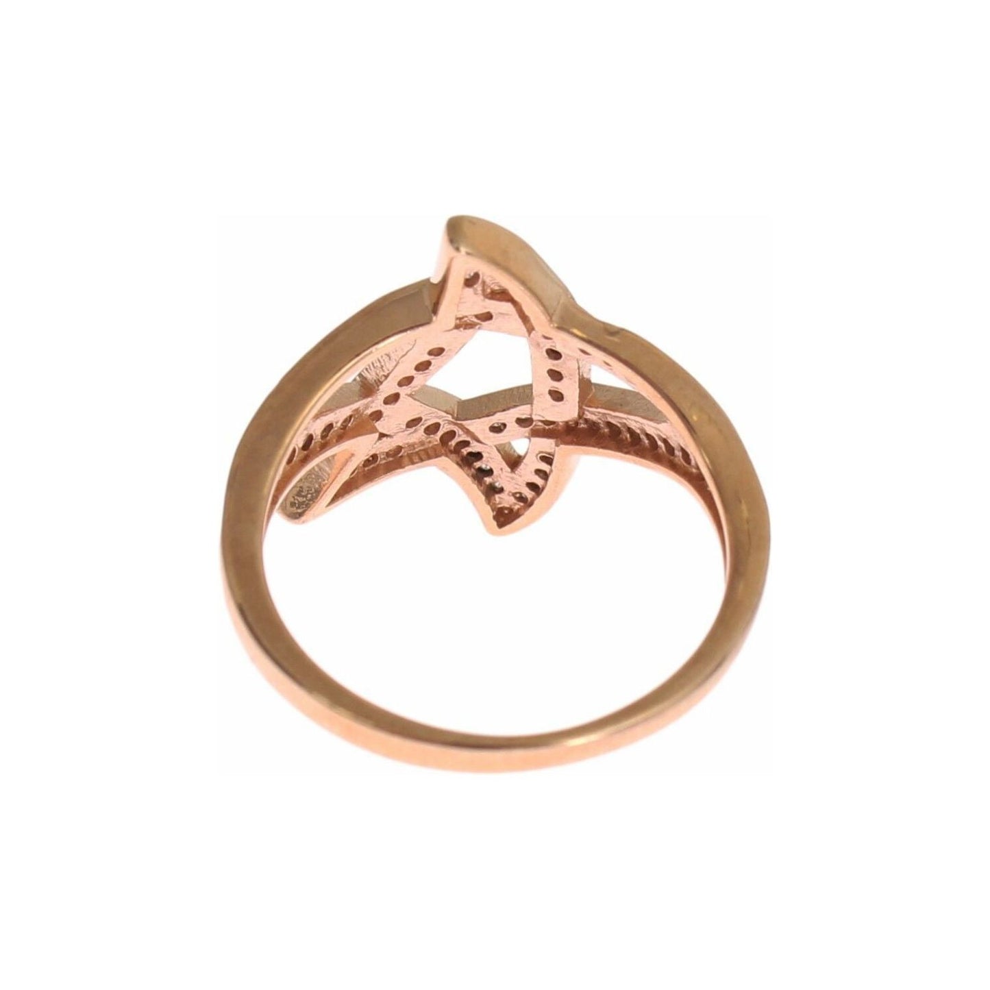 Nialaya Womens Clear CZ Gold 925 Silver Ring SIG19090-US8,5