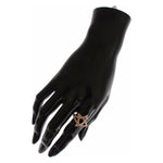 Nialaya Womens Clear CZ Gold 925 Silver Ring SIG19090-US8,5