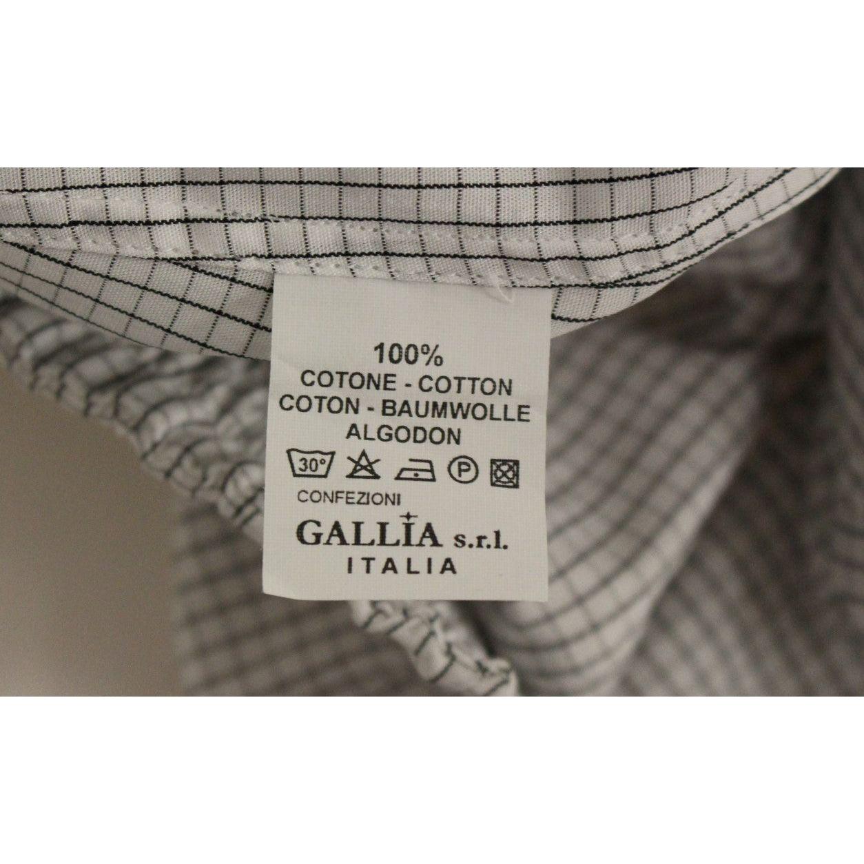 Andrea Incontri Chic White Checkered Cotton Shorts Andrea Incontri Dim Gray