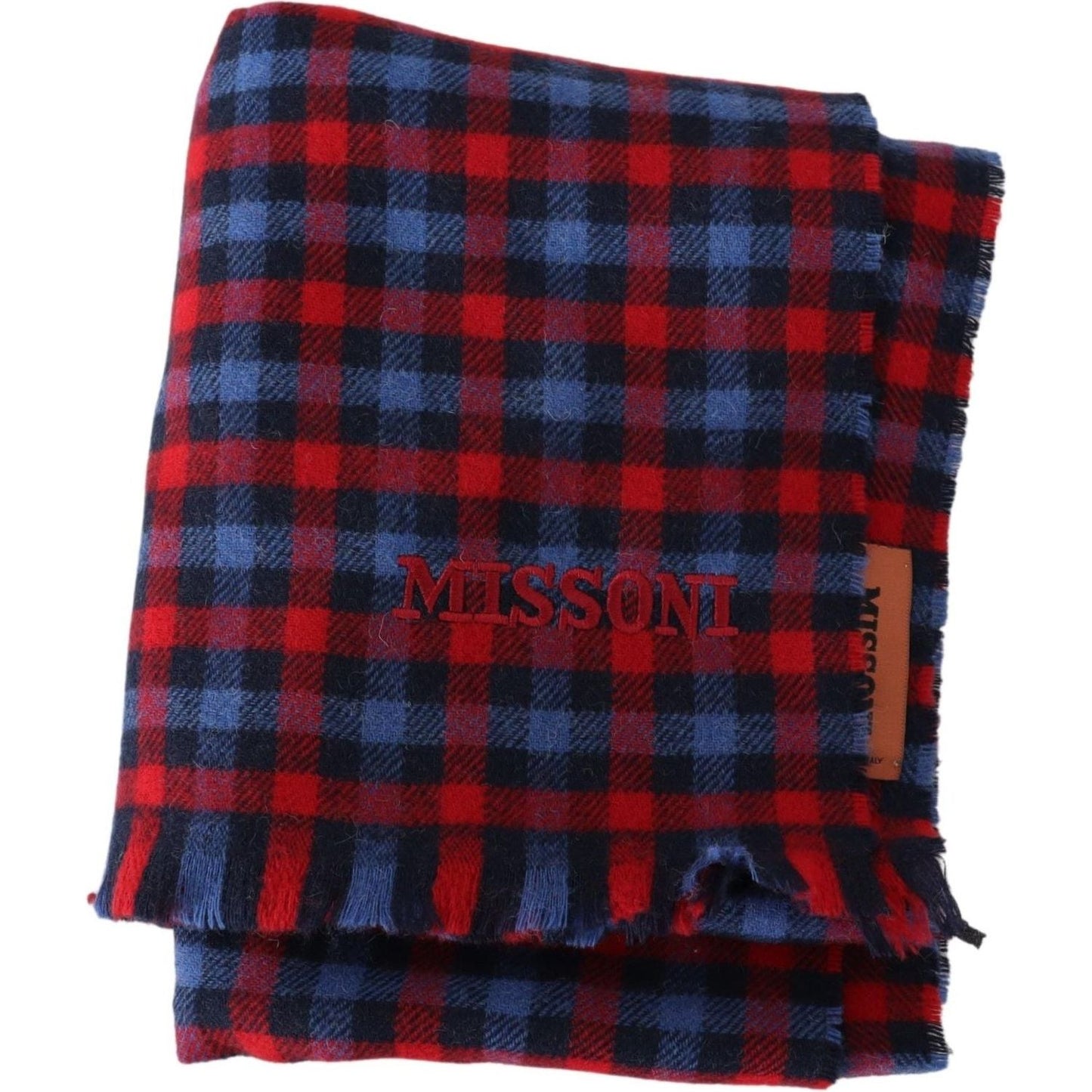 Missoni Multicolor Check Wool Unisex Neck Wrap Shawl