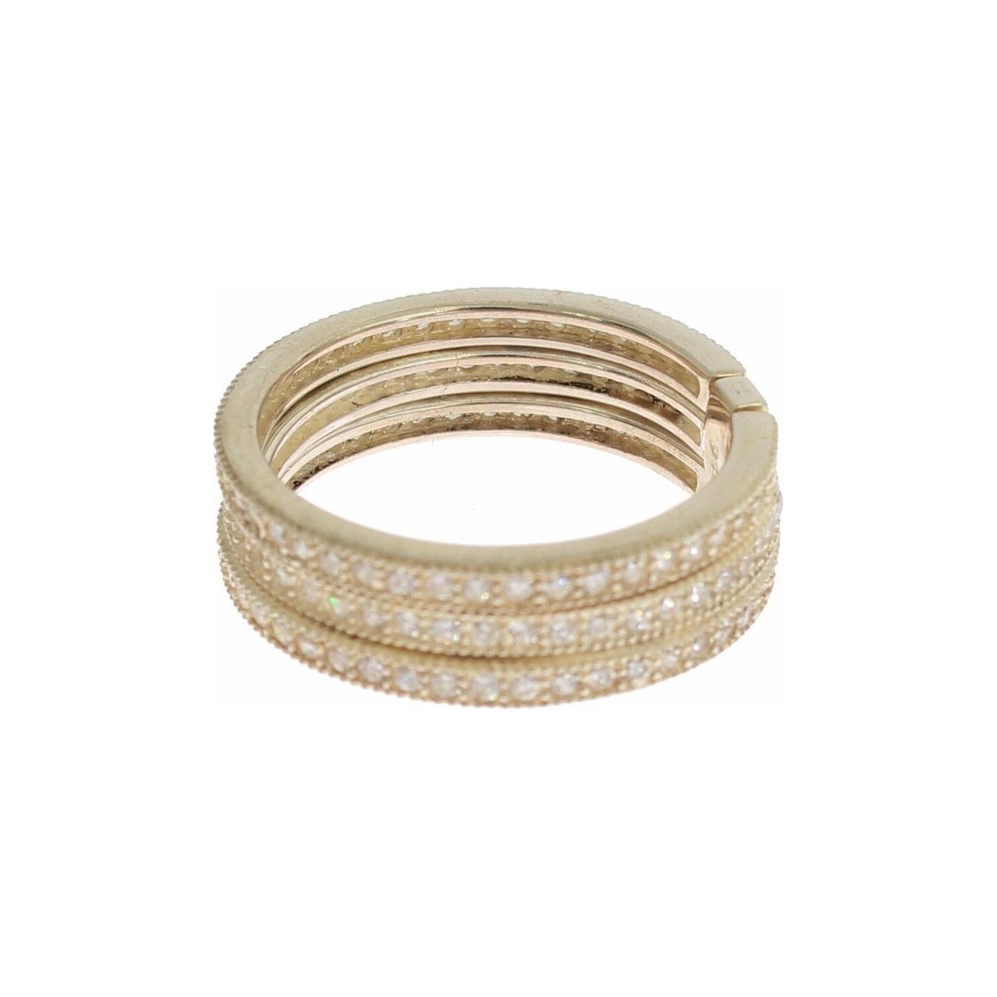 Nialaya Silver Womens Clear CZ 925 Sterling Ring SIG19077- 50