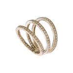 Nialaya Silver Womens Clear CZ 925 Sterling Ring SIG19077- 50