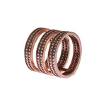 Nialaya Gold 925 Silver Clear CZ Pink Ring SIG19098- 52