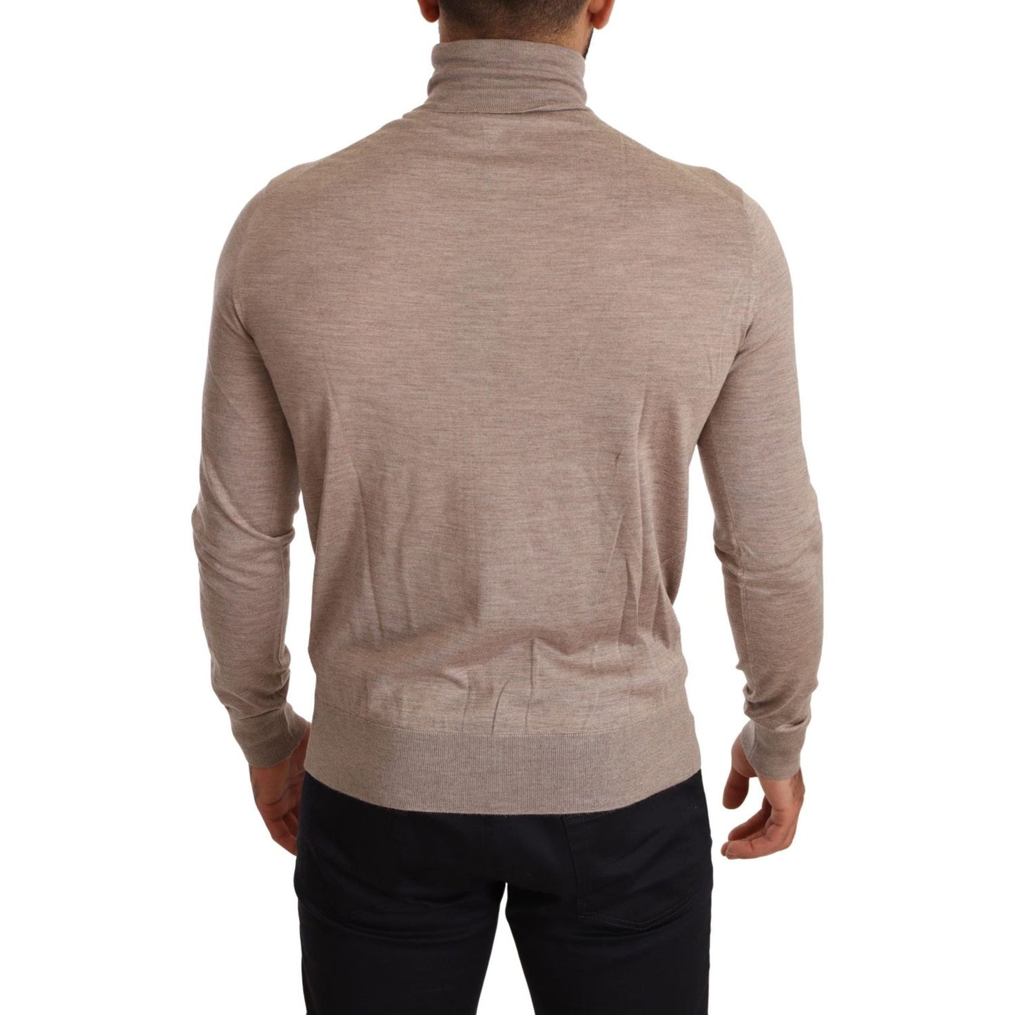 Dolce & Gabbana Beige Cashmere Turtleneck Pullover Sweater TSH6568 -50