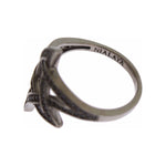 Nialaya Black CZ Rhodium 925 Silver Womens Ring SIG19087-US6