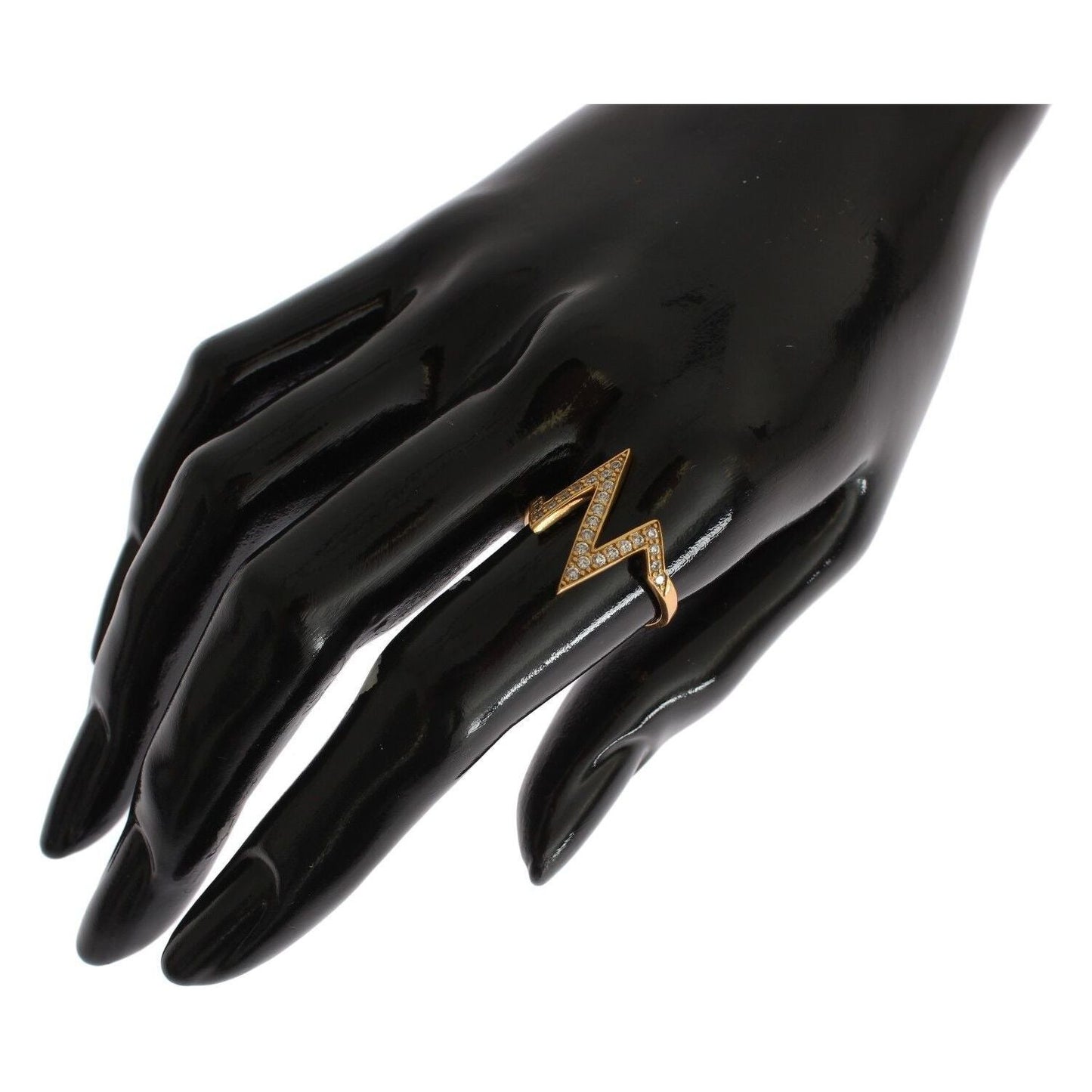 Nialaya Gold 925 Silver Womens Clear CZ 18K Ring Nr. 20- US4
