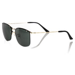 Frankie Morello Black Metallic Fiber Men Sunglass FR-22136