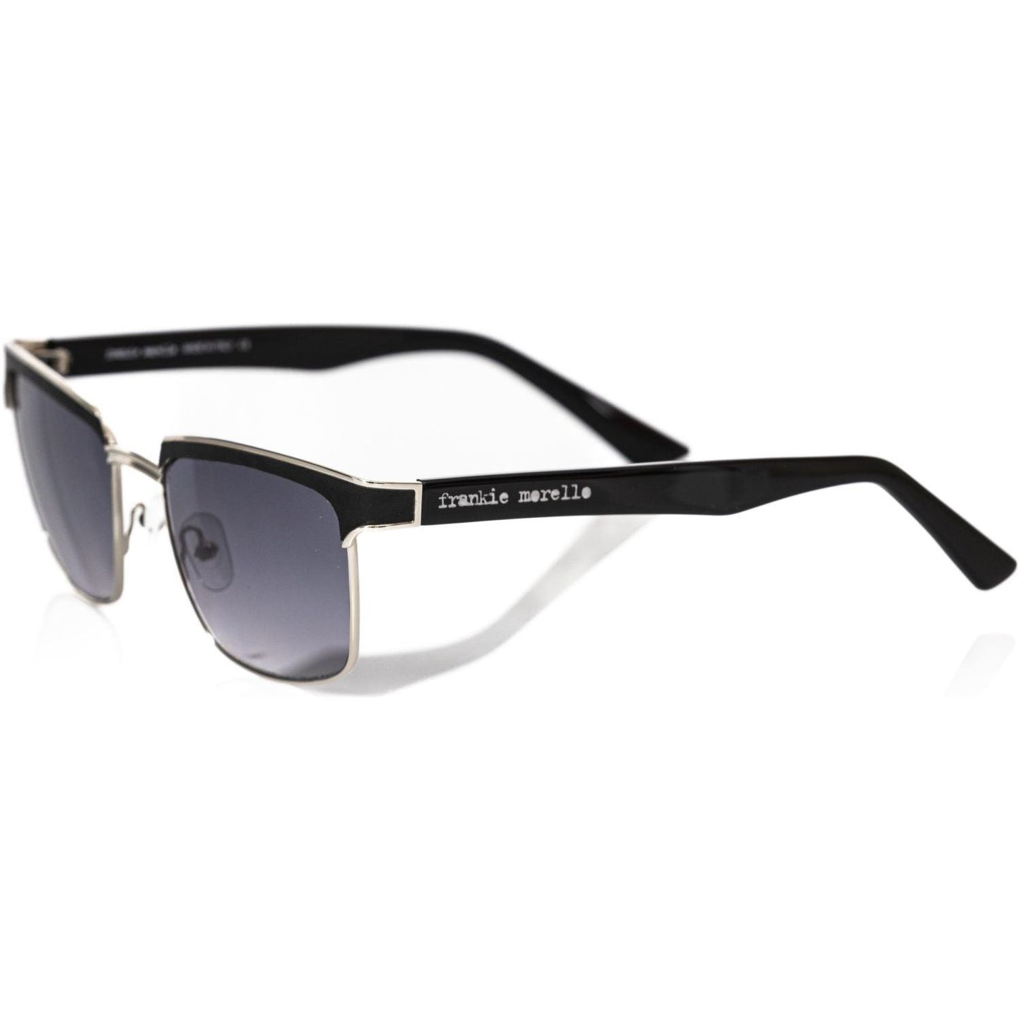 Frankie Morello Black Metallic Fiber Men Sunglass FR-22135