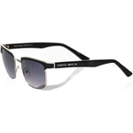 Frankie Morello Black Metallic Fiber Men Sunglass FR-22135