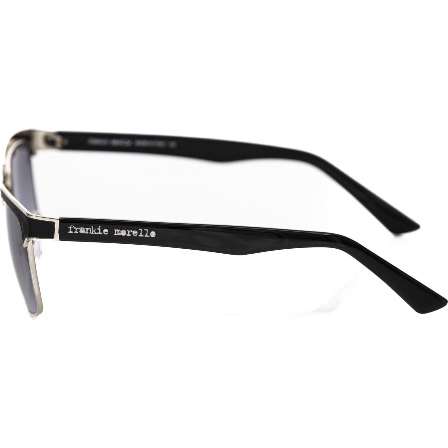 Frankie Morello Black Metallic Fiber Men Sunglass FR-22135