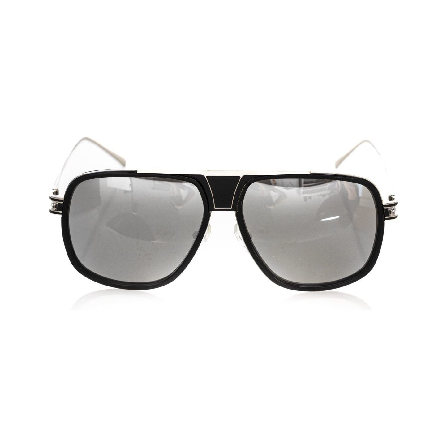 Frankie Morello Black Metallic Men Sunglasses FR-22127