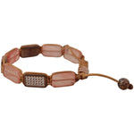 Nialaya Multicolor Crystals Logo Embellished Adjustable Bracelet SMY100797