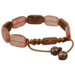 Nialaya Multicolor Crystals Logo Embellished Adjustable Bracelet SMY100797