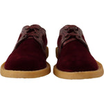 Dolce & Gabbana Bordeaux Velvet Exotic Leather Shoes MV4385- 44