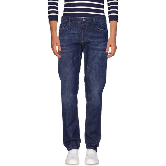 Bikkembergs Dark Blue Cotton Men Jeans