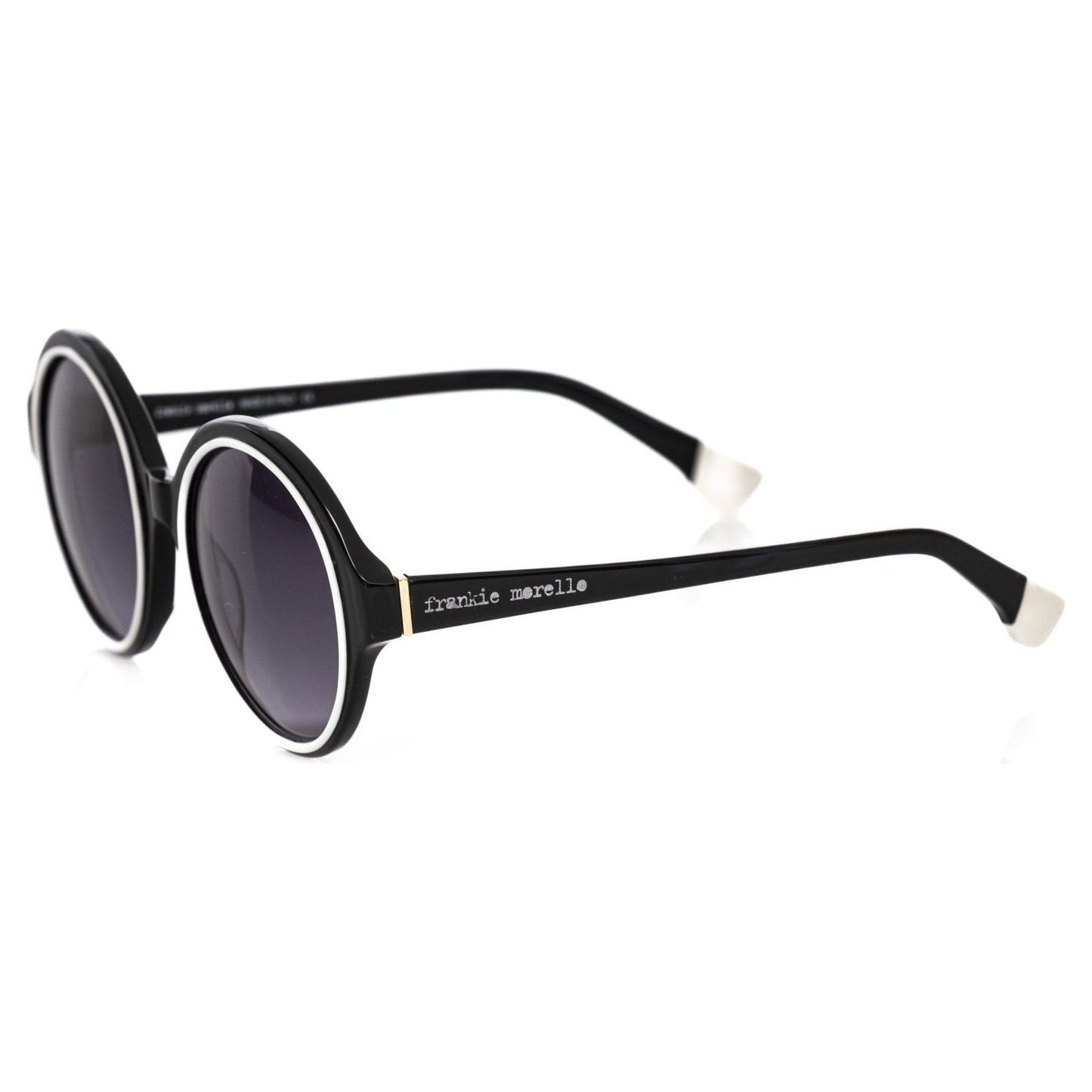 Frankie Morello Black Acetate Women Sunglass FR-22073