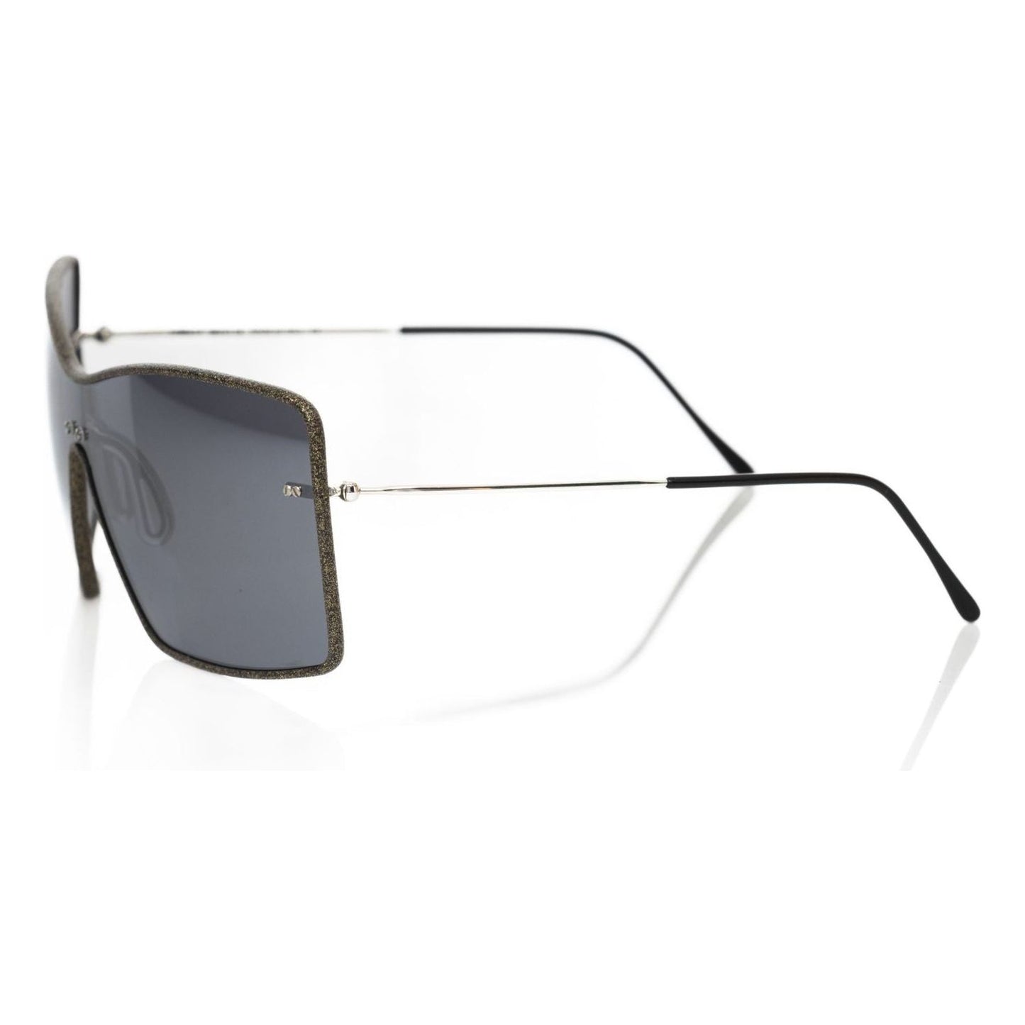 Frankie Morello Black Metallic Women Sunglass FR-22093