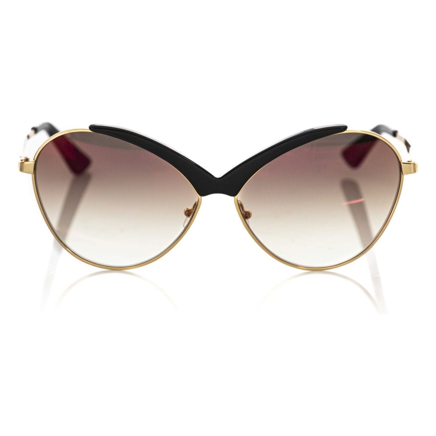 Frankie Morello Black Metallic Fiber Women Sunglasses FR-22083