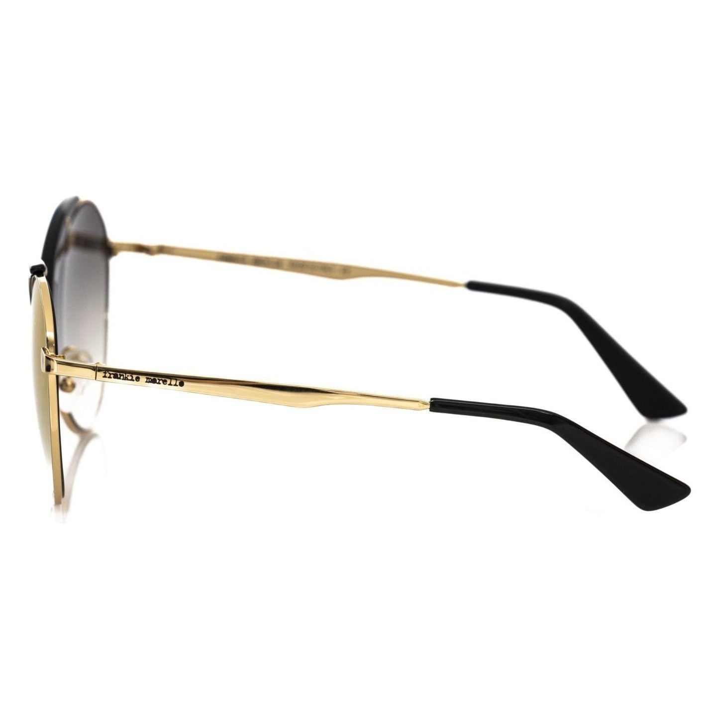 Frankie Morello Black Metallic Fiber Women Sunglasses FR-22083