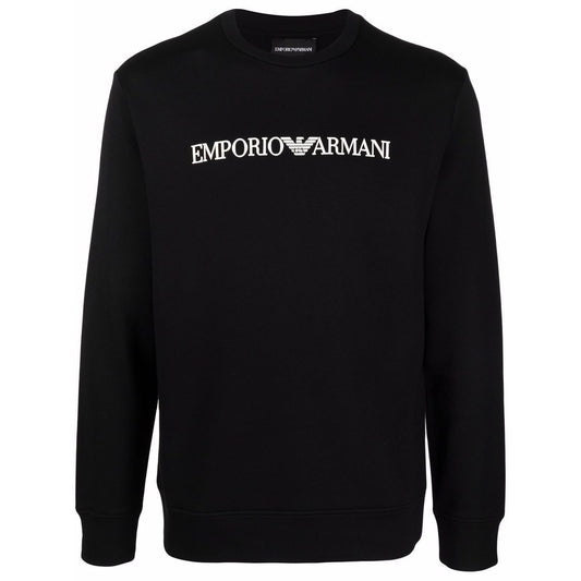 Emporio Armani Modal-blend sweatshirt with logo print Topwear