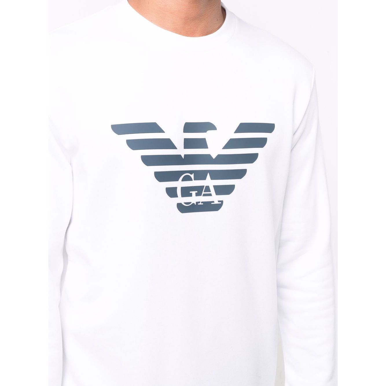 Emporio Armani Modal-blend sweatshirt with logo print Topwear
