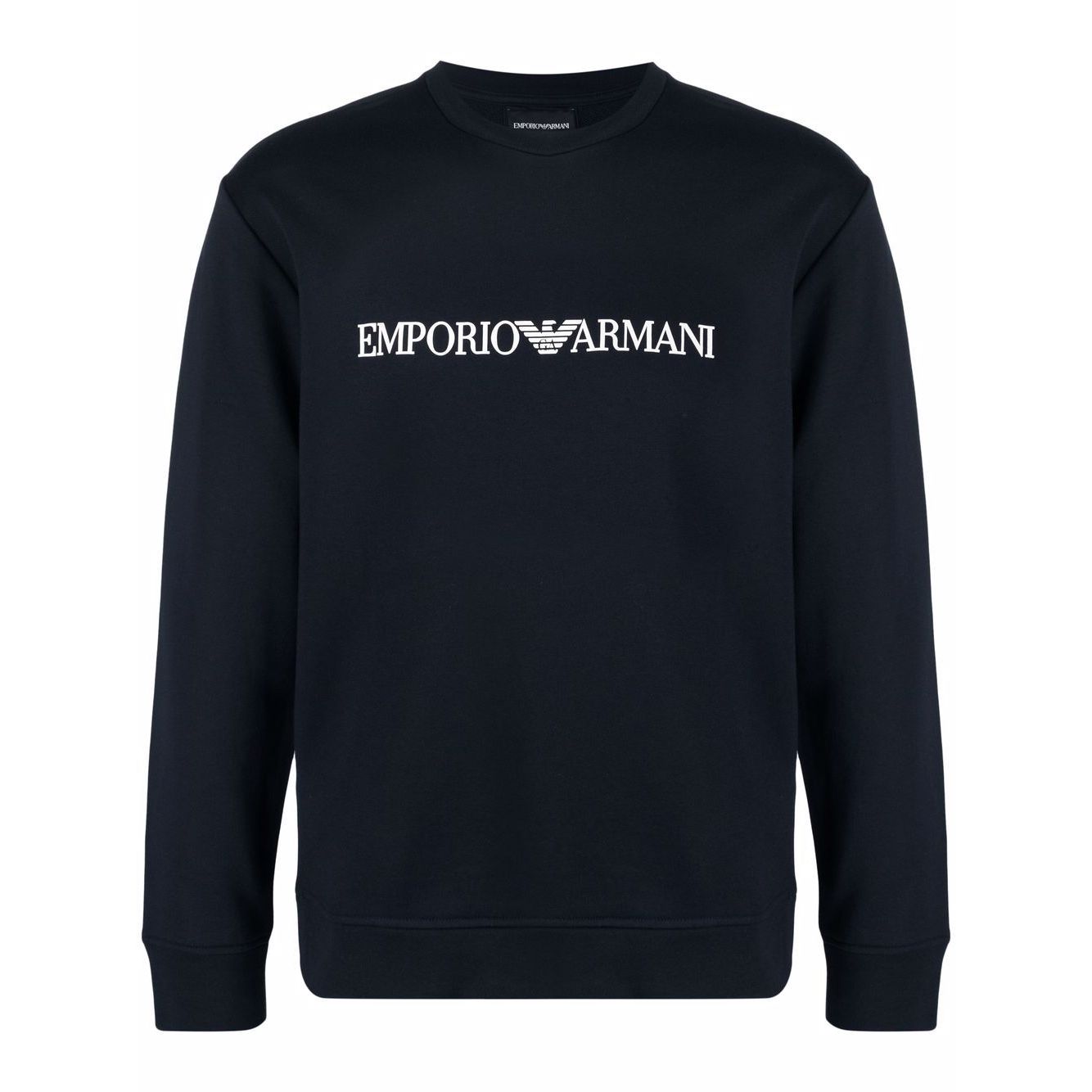 Emporio Armani Modal-blend sweatshirt with logo print Topwear