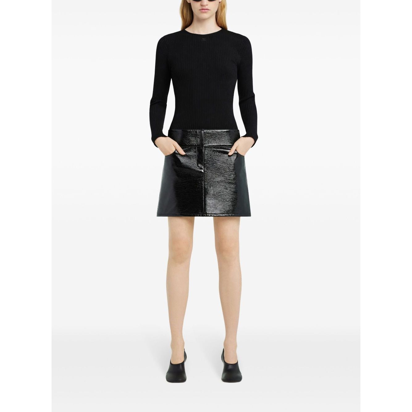 Courreges Pre Courrèges belted mini skirt