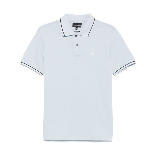 Emporio Armani logo print cotton polo Topwear