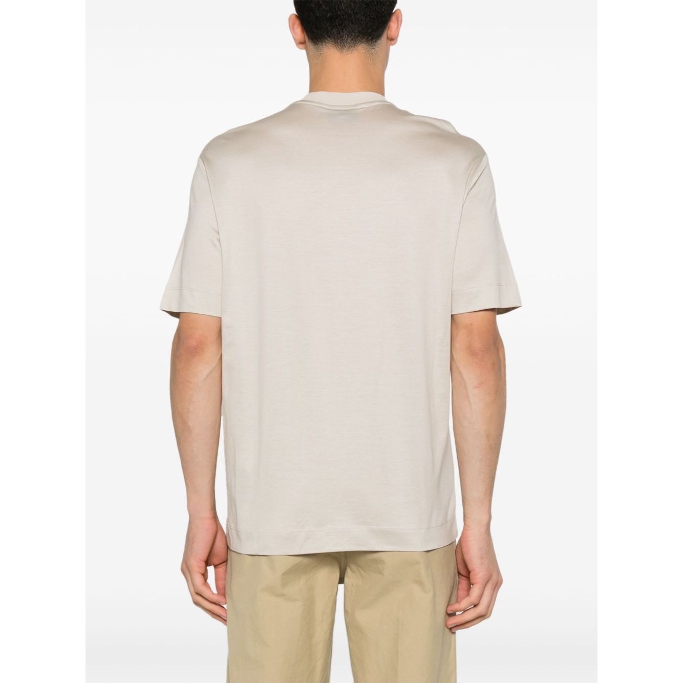Emporio Armani ASV jersey-Lyocell blend T-shirt with embroidery Topwear