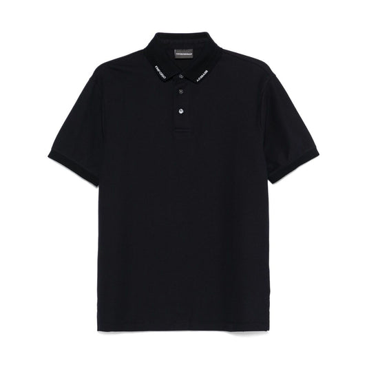 Emporio Armani Jersey polo with logo collar Topwear
