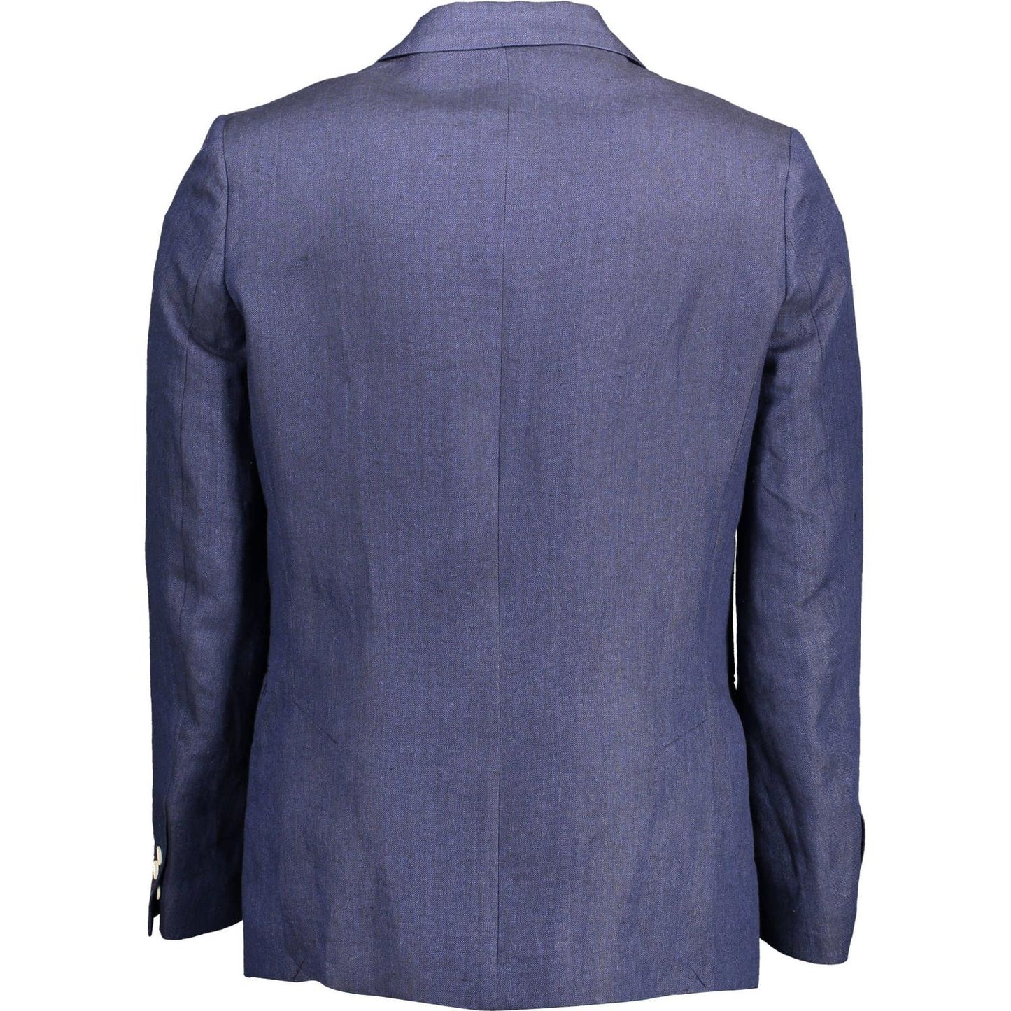 Gant Elegant Blue Linen Classic Jacket Gant Dim Gray