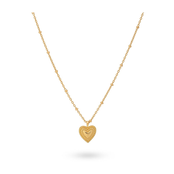 Gold heart pendant on a chain from 24KAE JEWELS JEWELRY Mod. 32409Y collection
