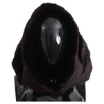 Dolce & Gabbana Purple Weasel Fur Crochet Hood Scarf Hat SIG18220