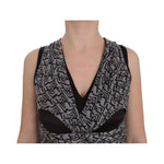 Karl Lagerfeld Gray Black Silk Blouse Top SIG32530-1