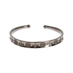 Nialaya Gray Rhodium 925 Silver Bangle Bracelet LN343-2