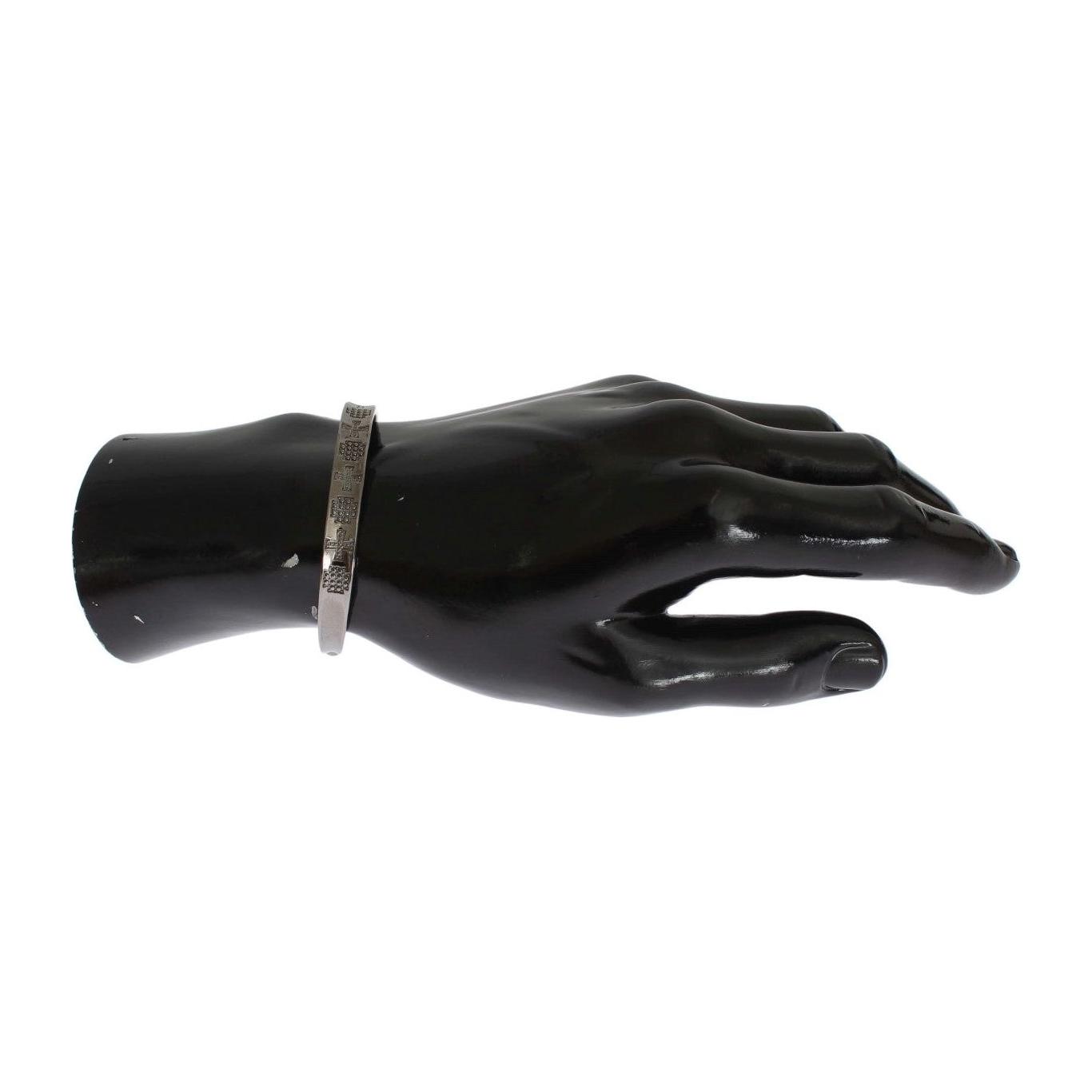 Nialaya Gray Rhodium 925 Silver Bangle Bracelet LN343-2