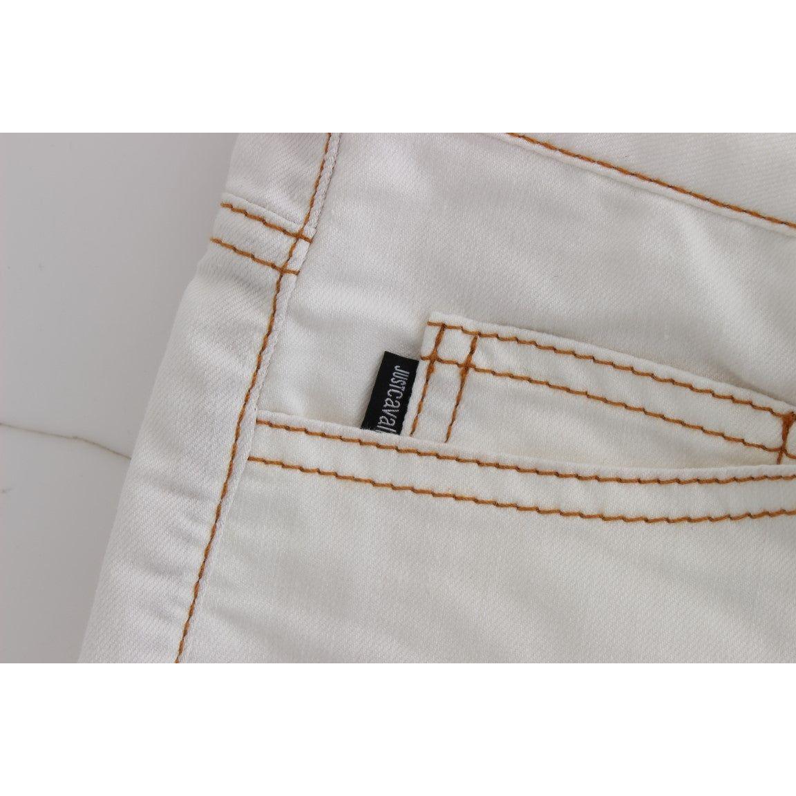 Cavalli Chic White Slim Fit Denim Cavalli Dark Gray