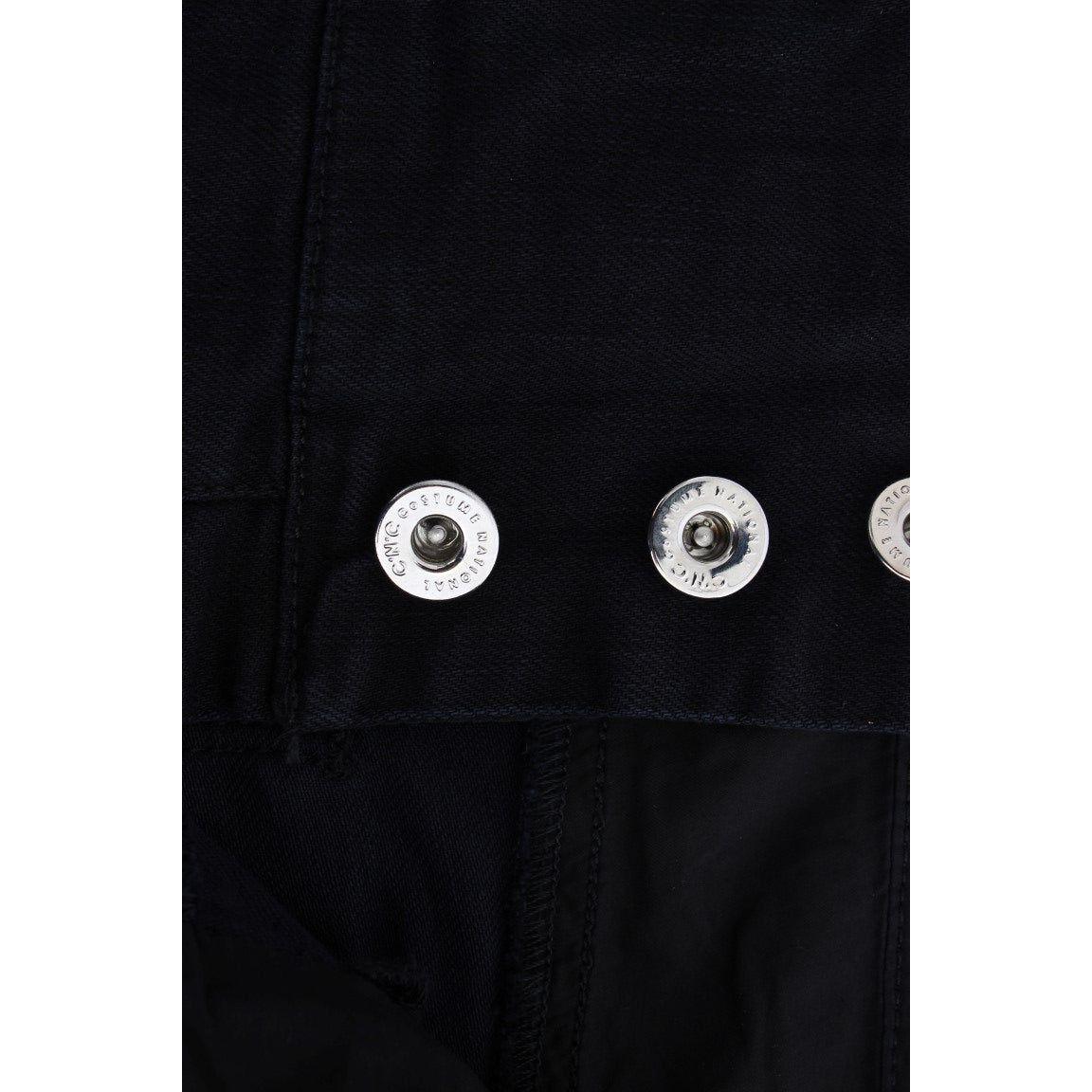 Costume National Sleek Slim Fit Black Denim Jeans Jeans & Pants Costume National Black
