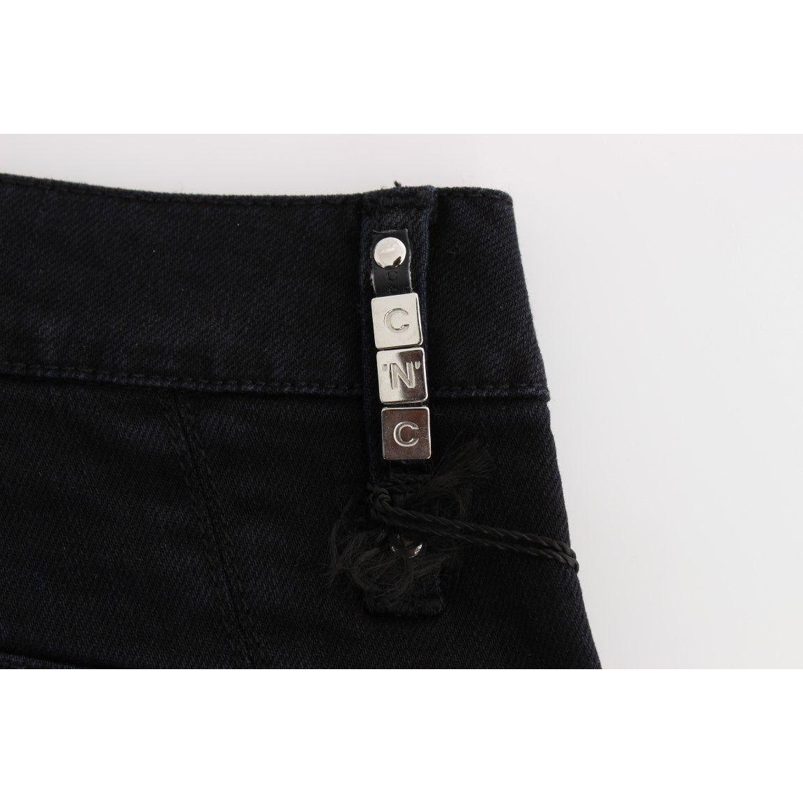 Costume National Sleek Slim Fit Black Denim Jeans Jeans & Pants Costume National Black