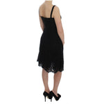 Dolce & Gabbana Black Floral Lace Shift Knee Length Dress DRE10030-1