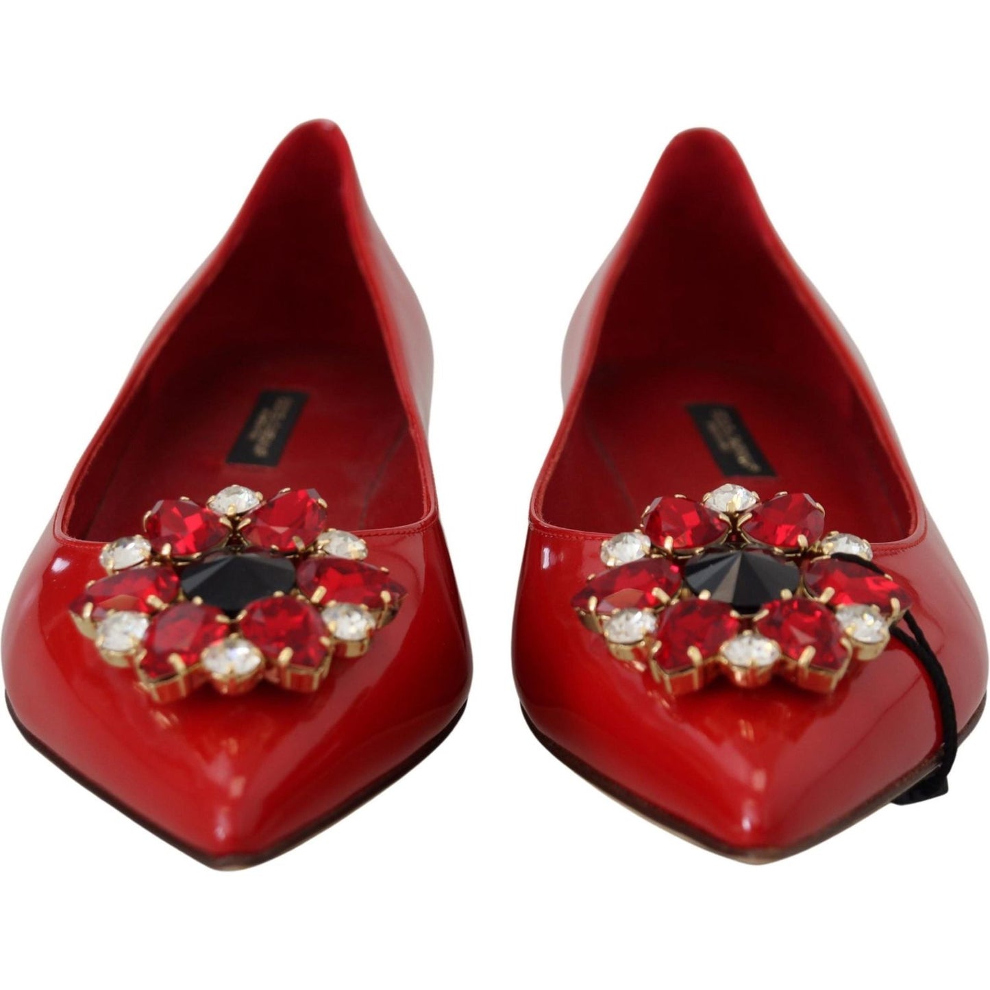 Dolce & Gabbana Red Suede Crystal Loafers - Exquisite Elegance Dolce & Gabbana Dark Red