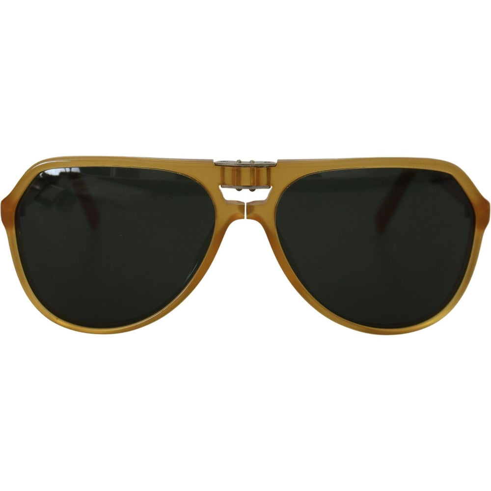 Dolce & Gabbana Yellow Acetate Black Lens Aviator DG4196 Sunglasses GLA1175