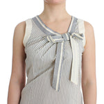 Ermanno Scervino Beachwear Striped Top Blouse Shirt Bow Tank SIG11505-1