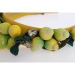 Dolce & Gabbana Yellow Lemons Sicily Crystal Diadem Tiara Headband SMY184